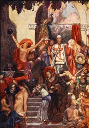 In der Stadt gab es einen Jahrmarkt, genannt Vanity Fair, Illustration aus 